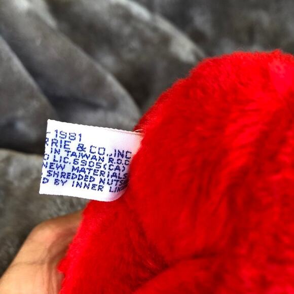 Vintage Papa Smurf Plush Doll 8" 1981 Wallace Berrie Smurf Nut Hull Stuffing - Picture 11 of 12